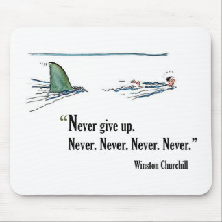 Exam motivational quote by Winston Churchill Mouse Pad