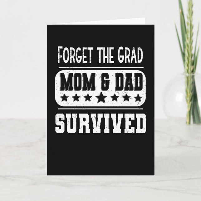 Exam Papa Middle School Diplom Graduation Mum Card (Front)