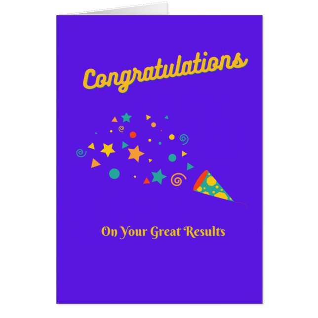 Exam Results Congratulations Card (Front)