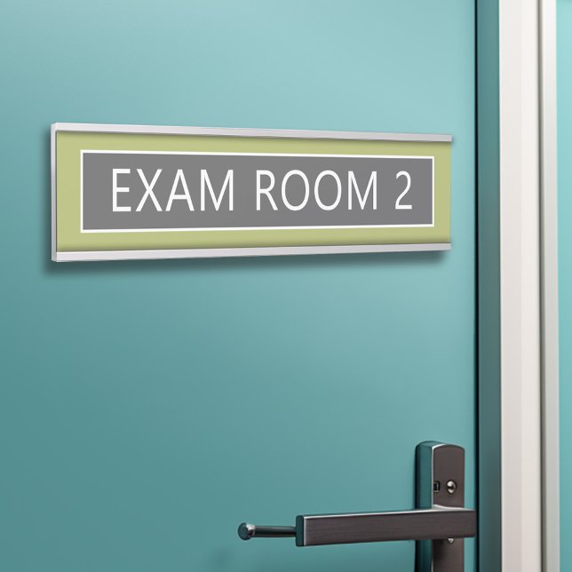 Exam Room Dentist Doctor Office CAN edit colour Door Sign (Exam Room Sign - Customize your text and colors)