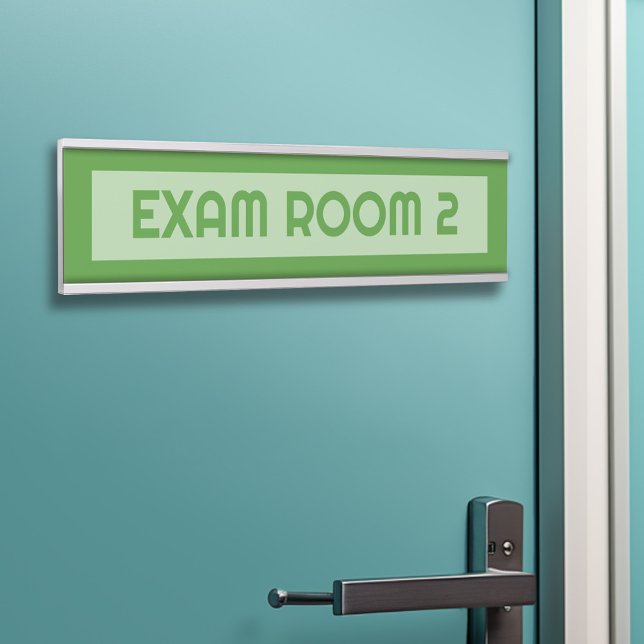 Exam Room Dentist Doctor Office can edit green Door Sign (Personalized Door Sign - Exam Room)