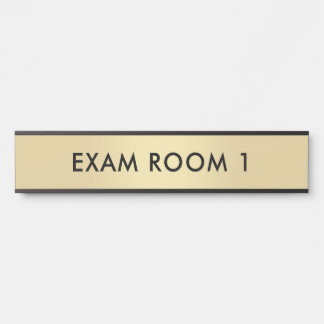 Exam Room Gold Black Customisable Text Template Door Sign