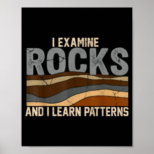 Examine rocks and learn patterns geology science poster