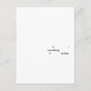 Example following on Twitter Add Text Postcard