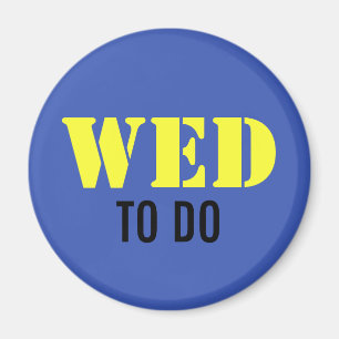 EXAMPLE: ONLY COLOR / blue + your text Magnet