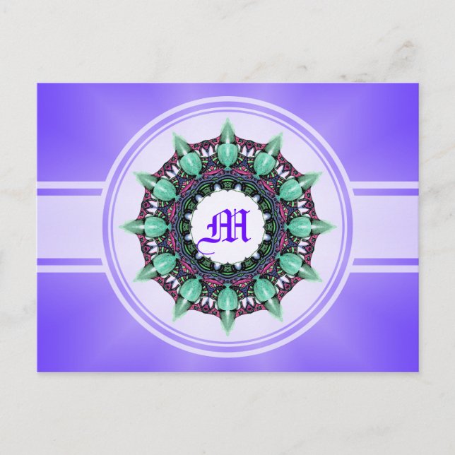 EXAMPLE ONLY COLOR gradients - violet Star Postcard (Front)