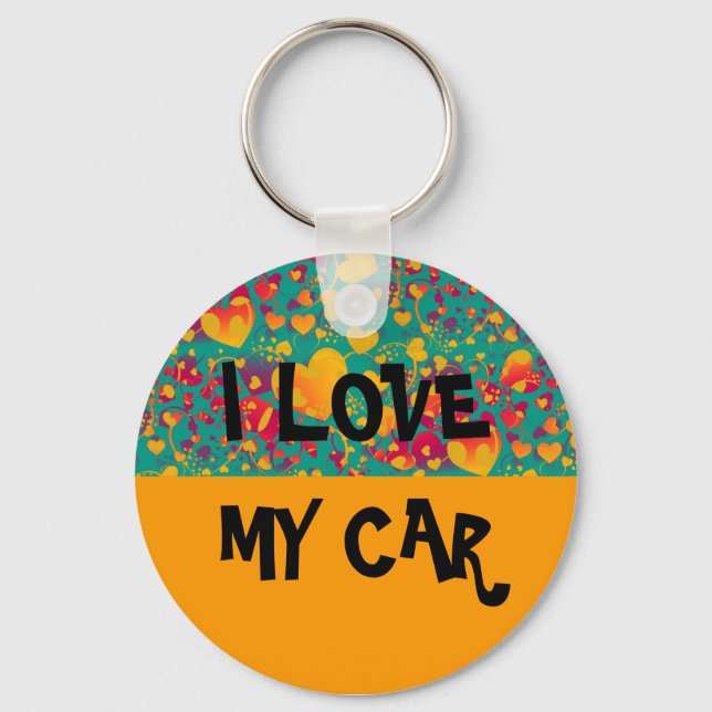 EXAMPLE: ONLY COLOR - orange Key Ring (Front)