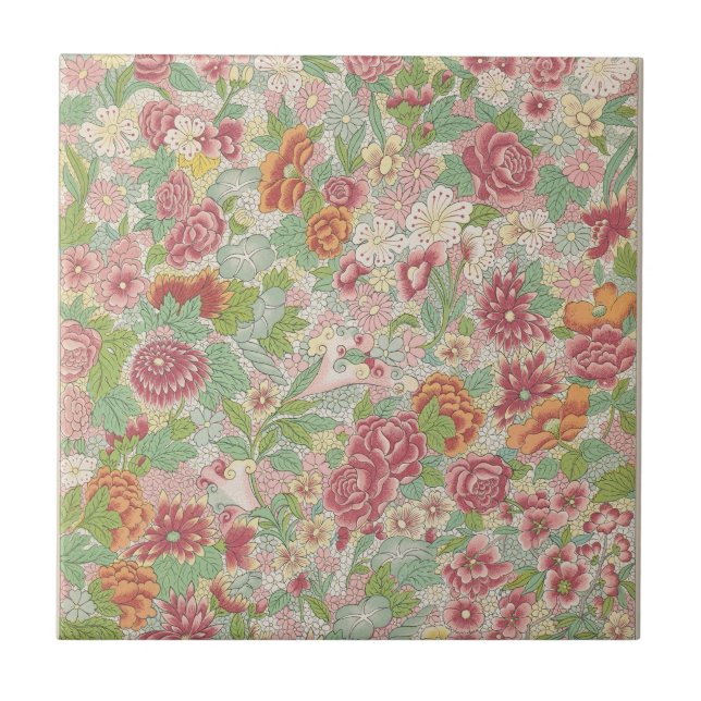 Examples of Chinese Ornament, Pl.77 by Owen Jones Ceramic Tile (Front)