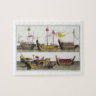 Examples of Chinese ships, illustration from 'Le C Jigsaw Puzzle