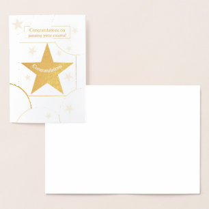 Exams Passed Silver/Gold Foil Congratulations Card