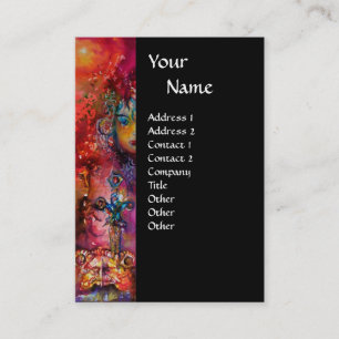 EXCALIBUR black purple fuchsia red blue white Business Card