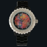 EXCALIBUR ,Magıc Sword Red Purple Blue Fantasy Watch<br><div class="desc">Colourful , whimsical , romantic, symbolist contemporary watercolor painting in bright red, black, fuchsia, purple, yellow, blue, white colours for a spiritual, mystic Celtic legend by Alessandro Lumini 1989 .This cool and artistic design is also a beautiful gift for special occasions , birthdays , weddings, Christmas, Holiday, Valentine's Day, Mardi...</div>