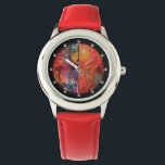 EXCALIBUR ,Magıc Sword Red Purple Blue Fantasy Watch<br><div class="desc">Colourful , whimsical , romantic, symbolist contemporary watercolor painting in bright red, black, fuchsia, purple, yellow, blue, white colours for a spiritual, mystic Celtic legend by Alessandro Lumini 1989 .This cool and artistic design is also a beautiful gift for special occasions , birthdays , weddings, Christmas, Holiday, Valentine's Day, Mardi...</div>