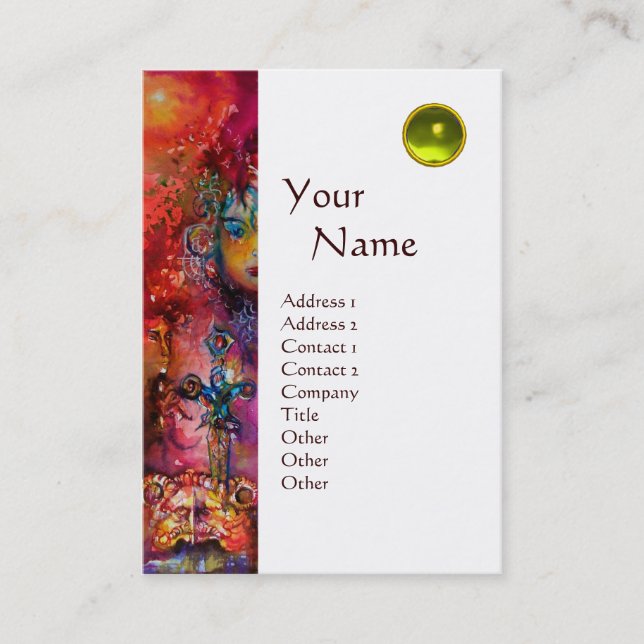 EXCALIBUR MONOGRAM metallic eggshell Business Card (Front)