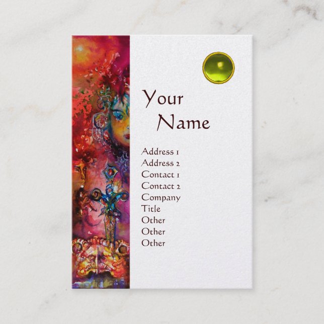 EXCALIBUR MONOGRAM metallic platinum Business Card (Front)