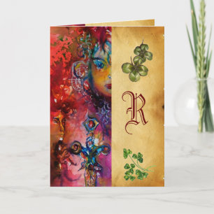 EXCALIBUR Monogram Parchment St.Patrick's Day Card