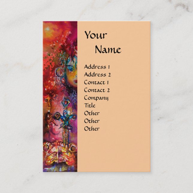 EXCALIBUR pink eggshell Business Card (Front)