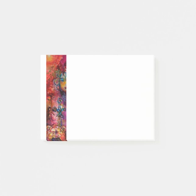 EXCALIBUR, Red Purple Black Post-it Notes (Front)