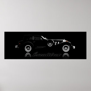 Excalibur Series IV Black Phaeton 36 x 12 Poster