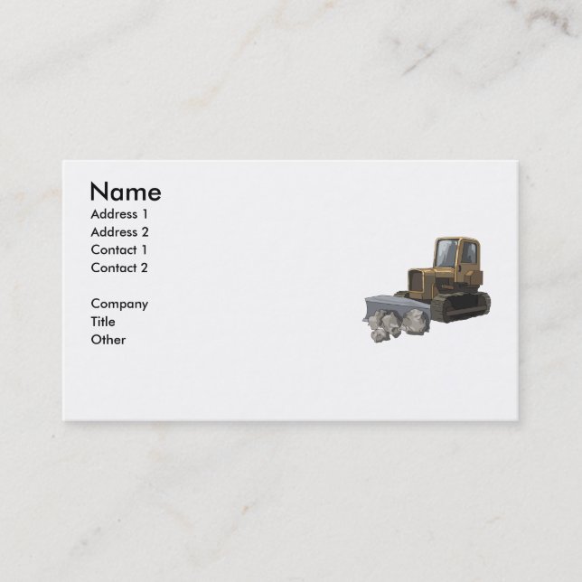 excavacting business card (Front)