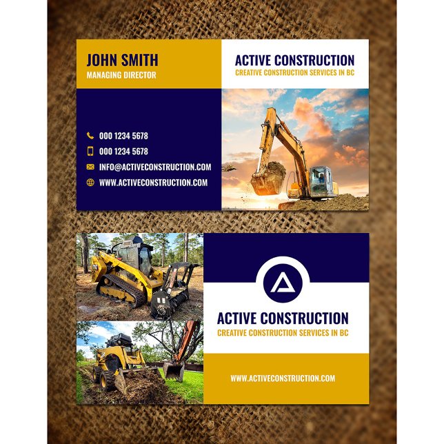 Excavating, Forestry mulching, land clearing Busin Business Card (Creator Uploaded)