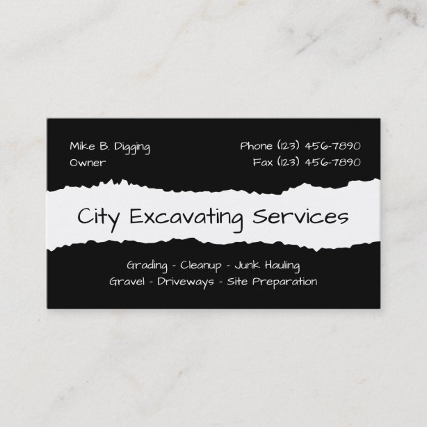 Excavating Business Cards Zazzle AU