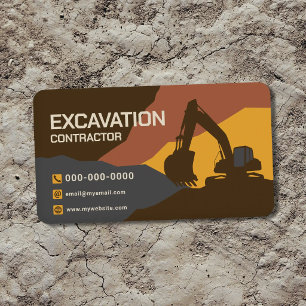 Excavation Contractor Business Card
