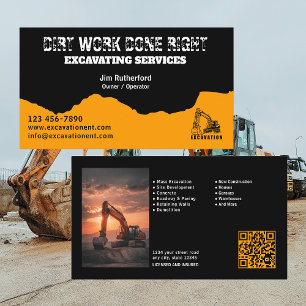 Excavation Services Business Business Card