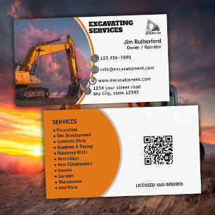 Excavation Services Business Card