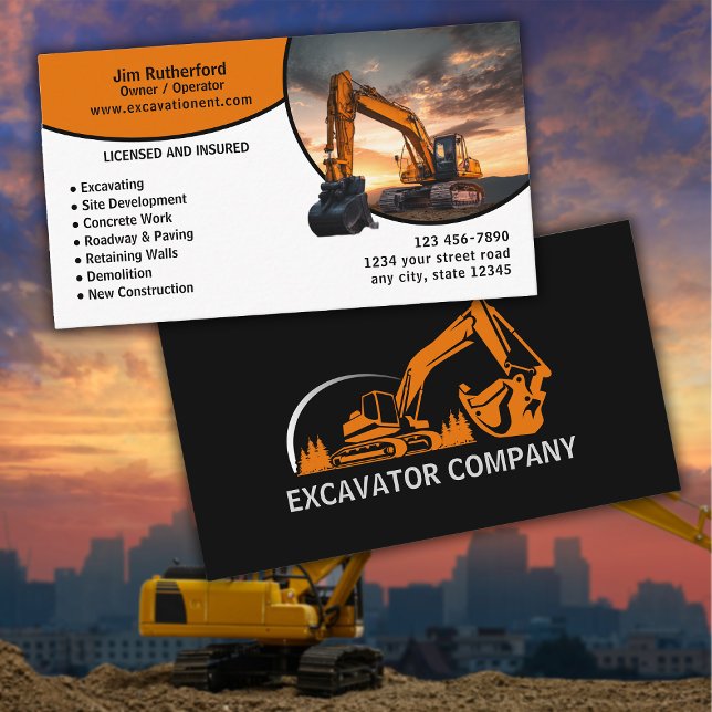 Excavation Services Business Card (Creator Uploaded)