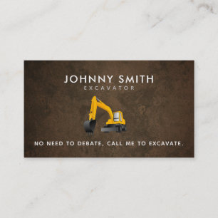 Excavation Slogans Business Cards