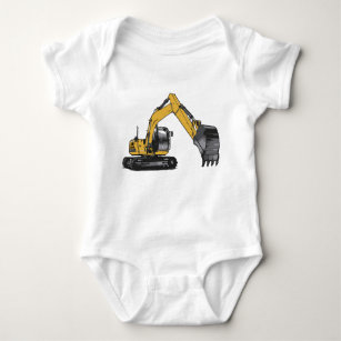 Excavator #1 by Fameland Baby Bodysuit