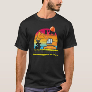 Excavator 3rd Birthday Construction Truck 3 Years  T-Shirt