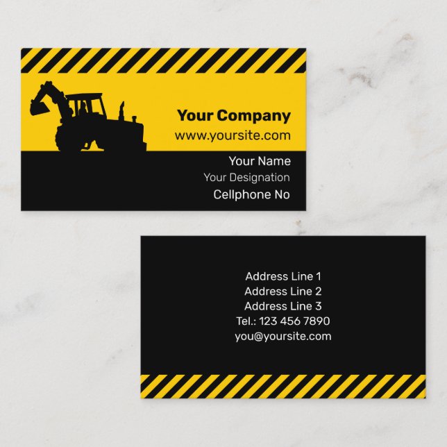 Excavator Business Card (Front/Back)
