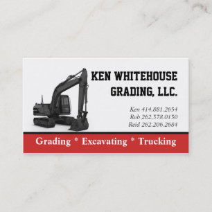 Excavator Construction Business Card