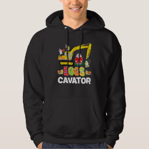 Excavator Construction Eggscavator Easter Egg Hunt Hoodie