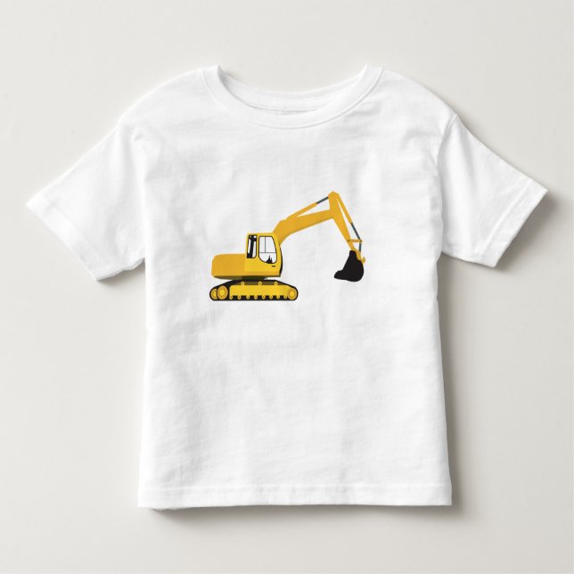 Excavator Construction Truck Toddler T-Shirt (Front)