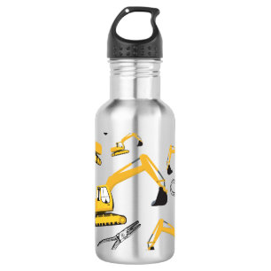 Excavator Construction Trucks and Tools 532 Ml Water Bottle