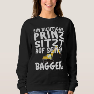 Excavator Construction Worker Shovel Excavator Boy Sweatshirt