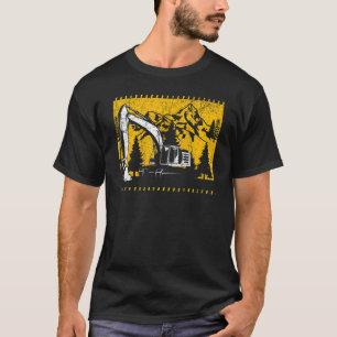 Excavator  Construction Worker Vehicle Digger 3 T-Shirt