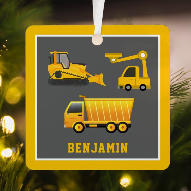 Excavator Dump Truck Construction Theme Kids Room Metal Tree Decoration (Creator Uploaded)
