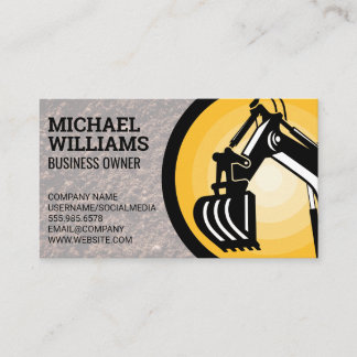 Excavator | Earth Mover Logo Business Card