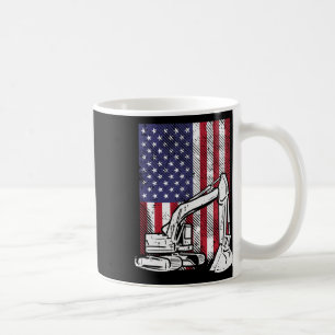 Excavator Fourth Boys 4th Of July Toddler Kids  Coffee Mug