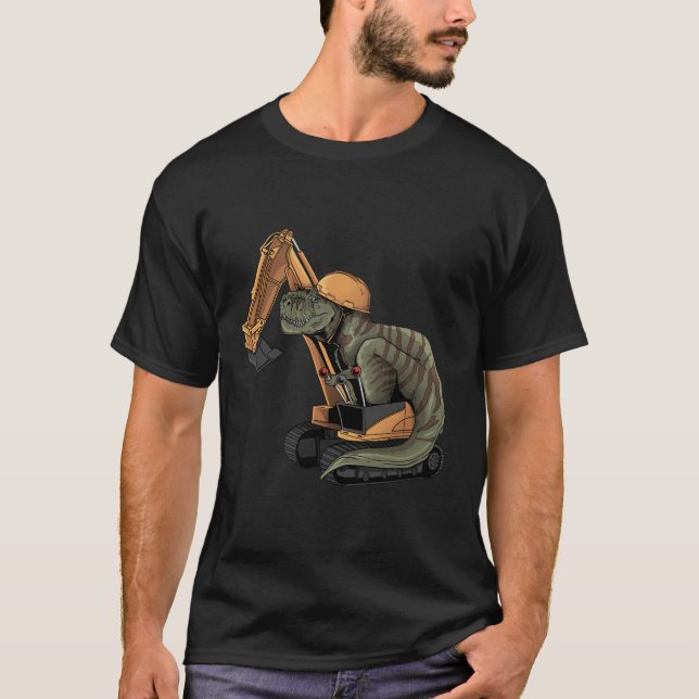 Excavator funny tyrex T-Shirt (Front)