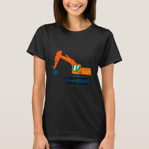 Excavator Heavy Machinery Truck Construction Kids T-Shirt