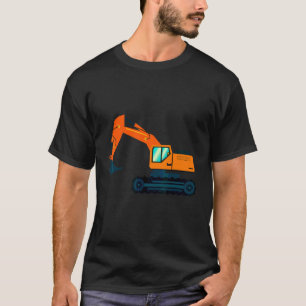 Excavator Heavy Machinery Truck Construction Kids T-Shirt