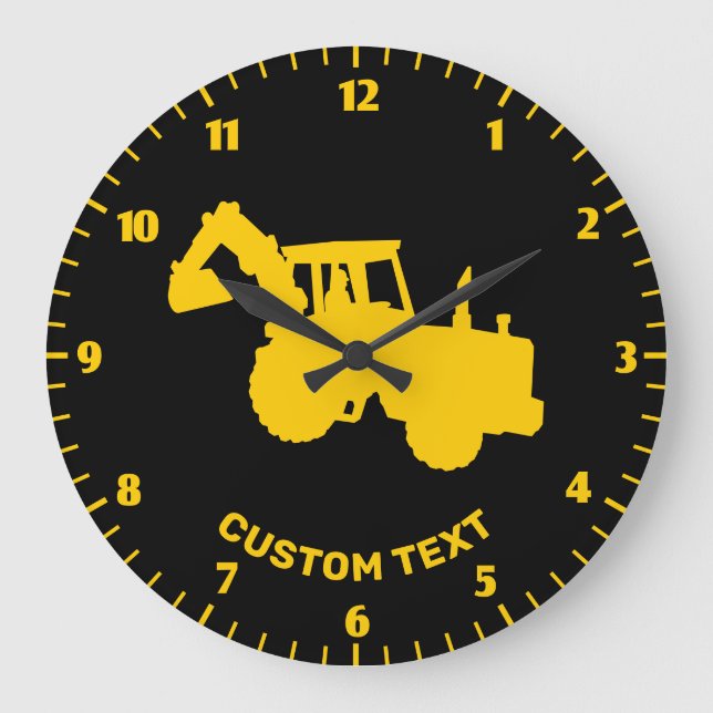 Excavator Large Clock (Front)