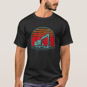 Excavator Operator Heavy Equipment Operator Retro T-Shirt