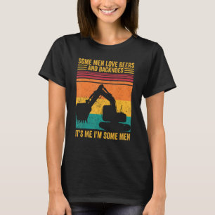 Excavator Operator HEO Men Love Beers And Backhoes T-Shirt