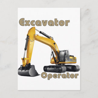 Excavator Operator Postcard